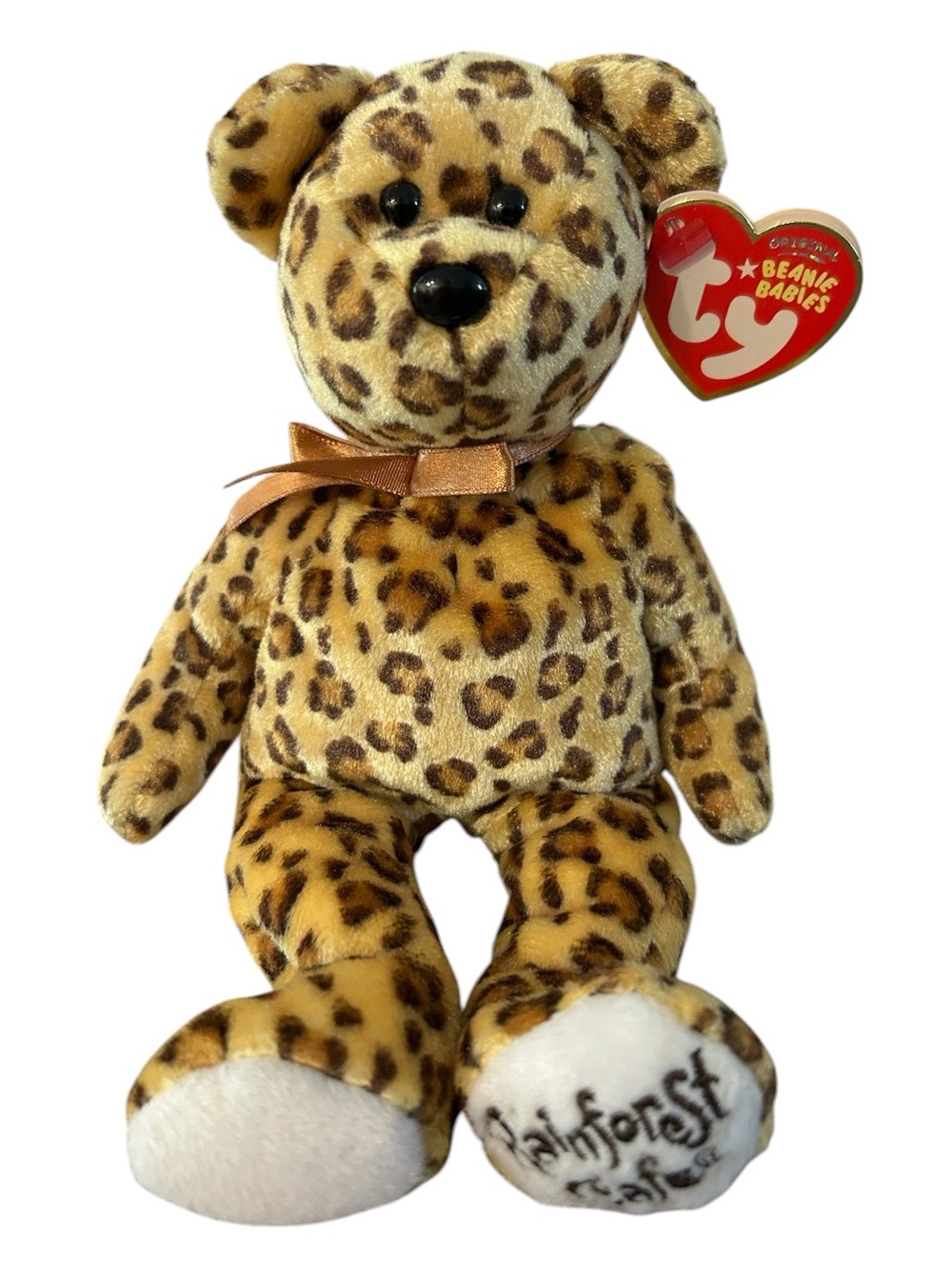 Ty Beanie Baby Rainforest cafe Leopard Plush Bear collectible